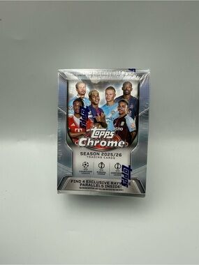 Topps Chrome Trading Card Box - Silver Blue Players Artwork